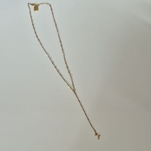 Gold Lariat Necklace By Miranda